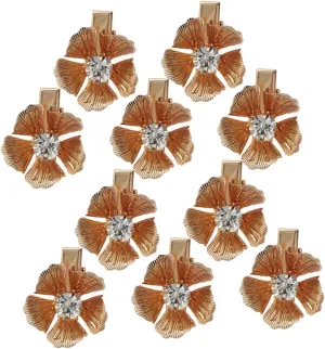 10pcs Floral Hair Clips for Women Stylish Metal Hair Barrettes for Parties Vacations and Everyday Wear Durable and Comfortable