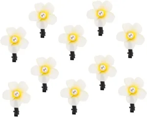 10pcs Flower Hair Clips Hawaiian Plumeria Barrettes for Women Comfortable Secure Beach Hair Accessories for and Vacation Outfits