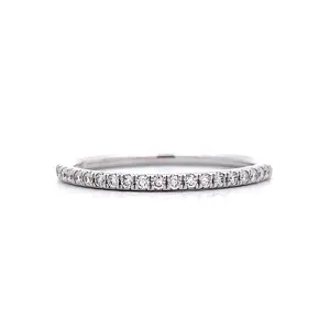 .14 Thin Diamond Wedding Band in 14k White Gold