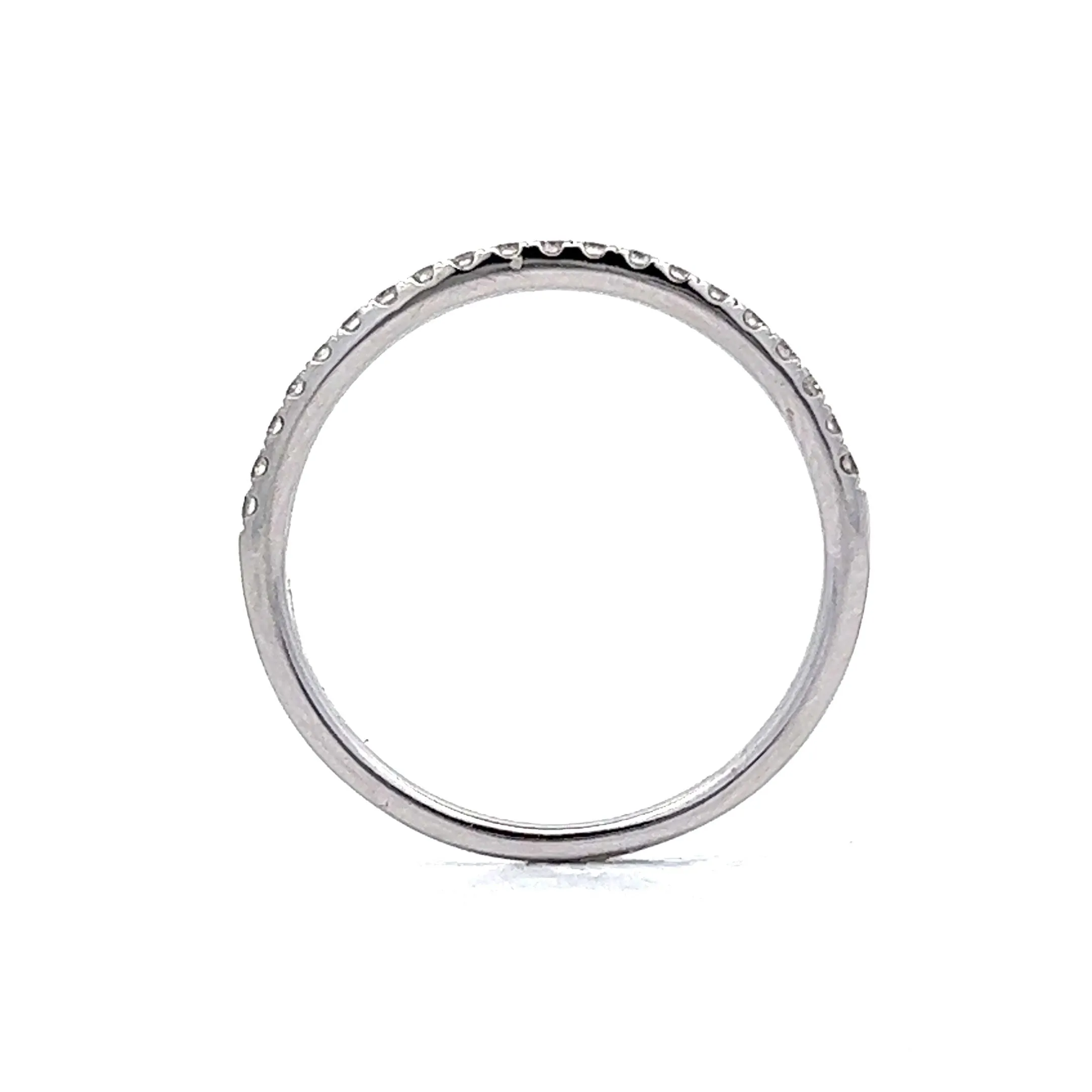 .14 Thin Diamond Wedding Band in 14k White Gold