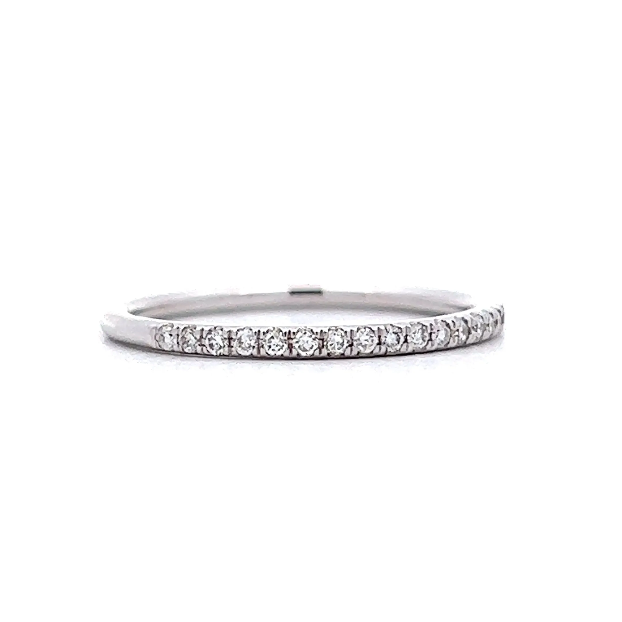 .14 Thin Diamond Wedding Band in 14k White Gold