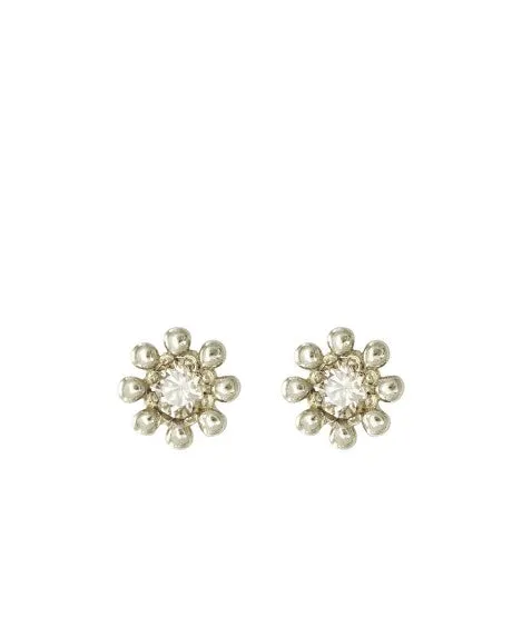 14k Diamond Mini Daisy Earrings
