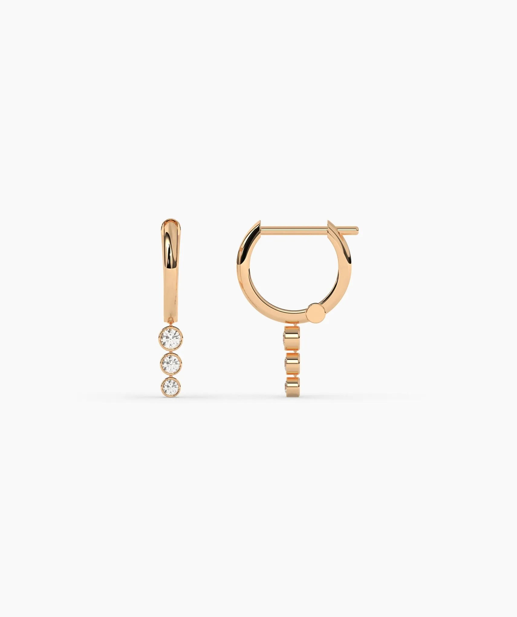 14K Gold Cascade Earrings