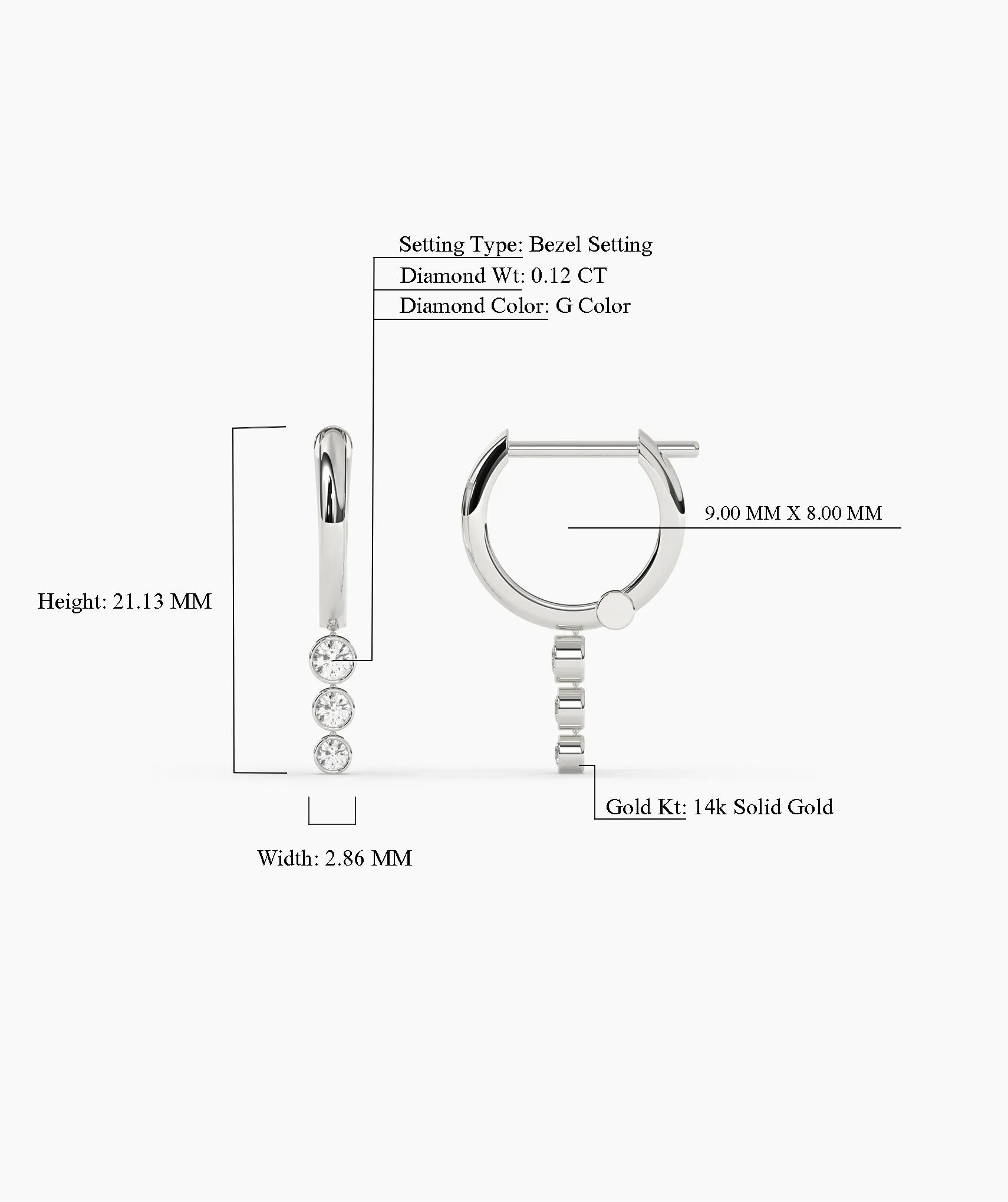 14K Gold Cascade Earrings