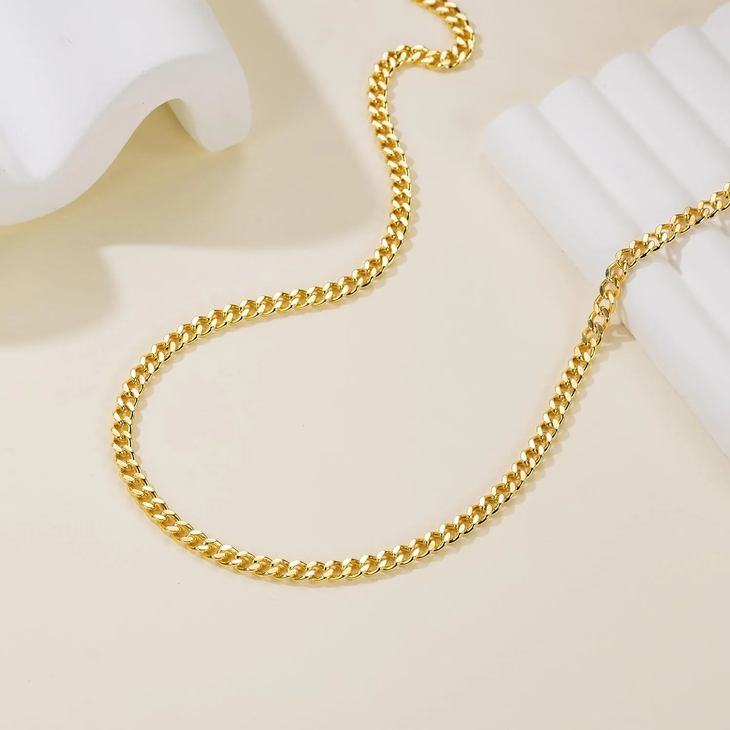 14K Gold Chain for Men Chunky Necklaces for Women Cuban Link Chain for Womens Necklaces Trendy Classic Design and Modern Simplicity Chunky Gold Necklace for Women Non Tarnish 16-24IN