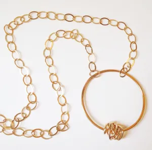 14K Gold-fill Shooting Star necklace with medium chain