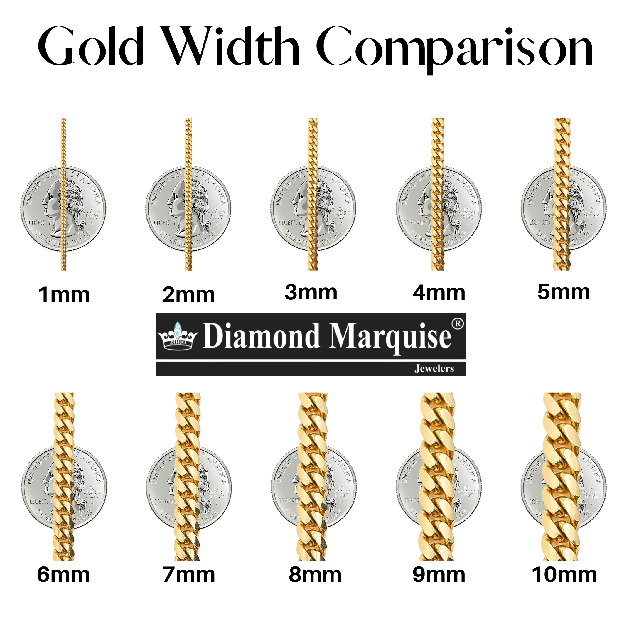 14k Gold Heavy Rope Chain Necklace - 3MM Thickness, All Lengths Available