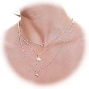 14K Gold Pearl Necklace for Women Trendy, Dainty Heart Layered Gold Necklaces Stack Cute Beach Choker Gold Necklaces for Women Set Gifts