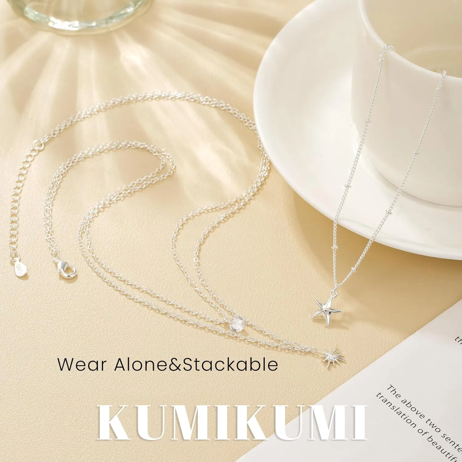 14K Gold Pearl Necklace for Women Trendy, Dainty Heart Layered Gold Necklaces Stack Cute Beach Choker Gold Necklaces for Women Set Gifts