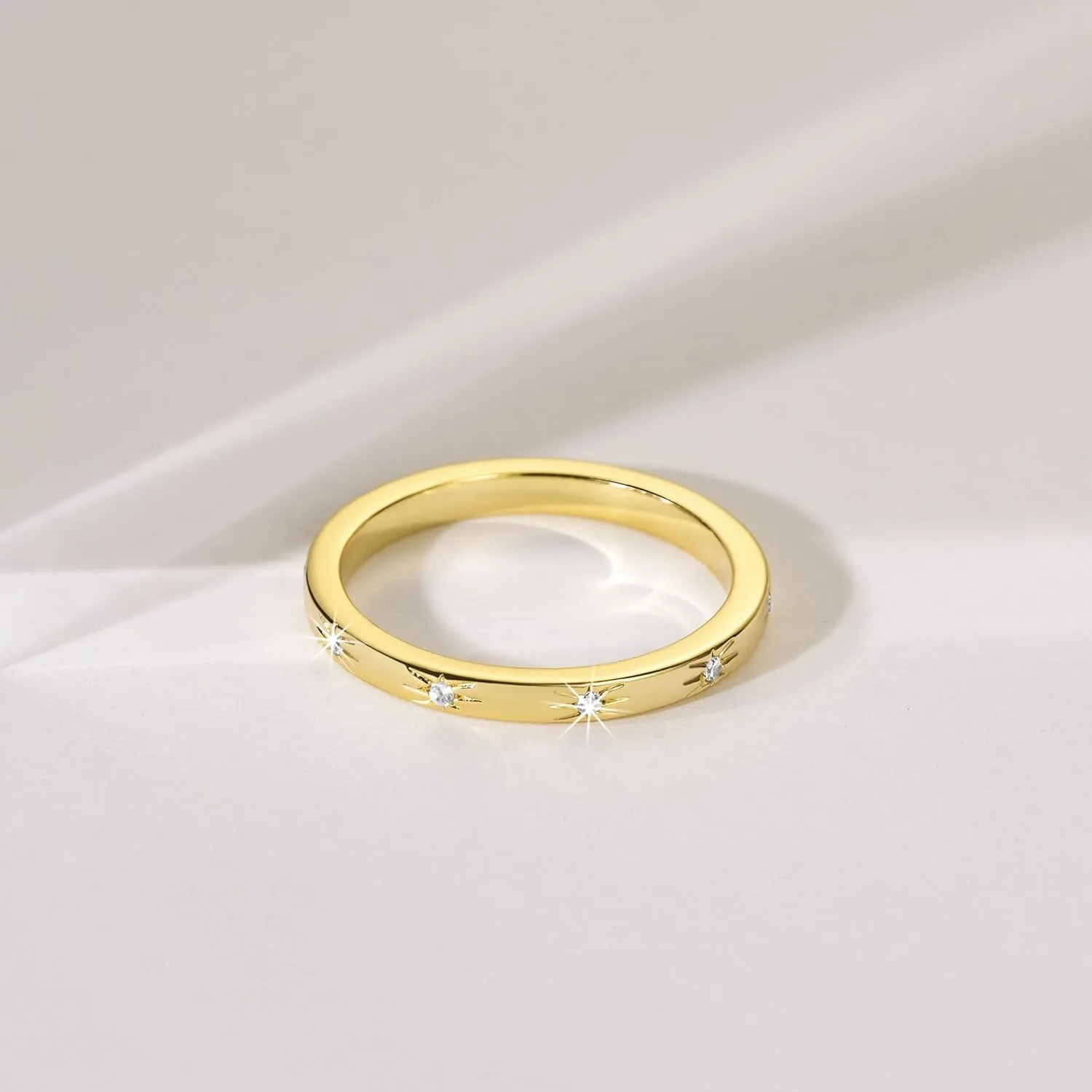 14K Gold Rings for Women Cubic Zirconia Non Tarnish Dainty Gold Rings for Women Beauty and resilience Cute Jewelry 5,6,7,8,9