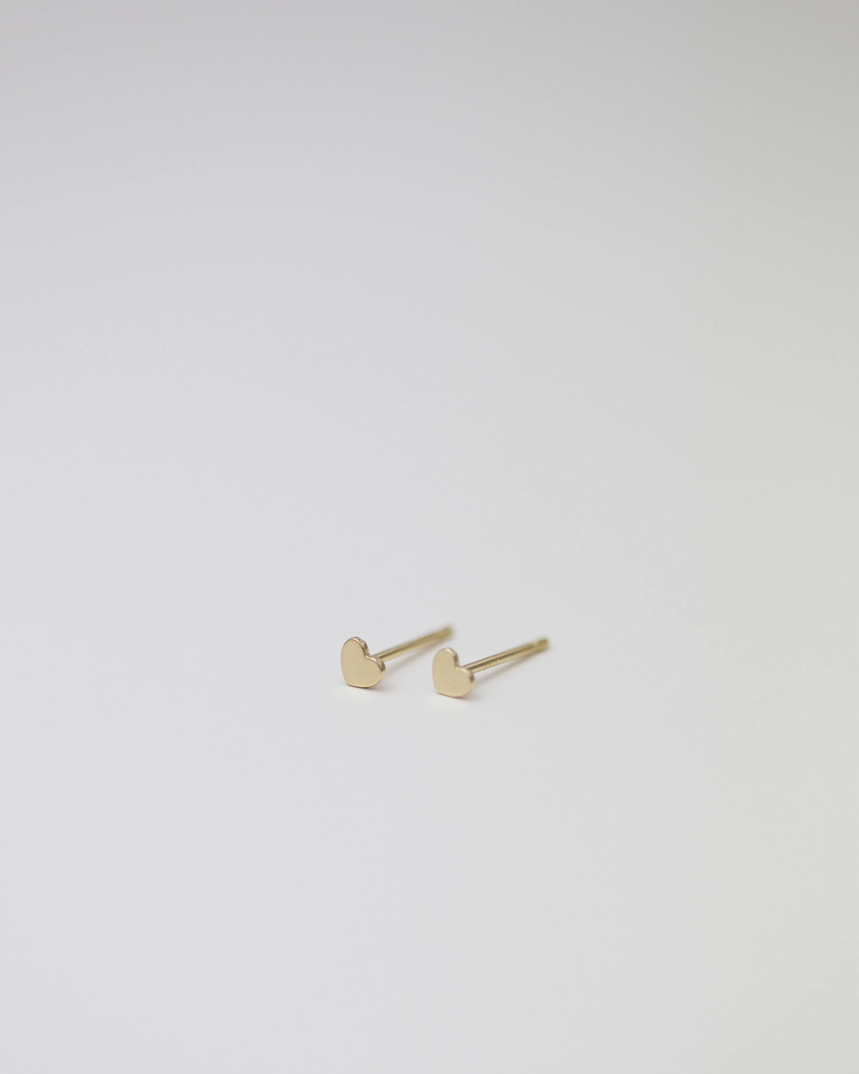 14K Mini Heart Stud Earrings