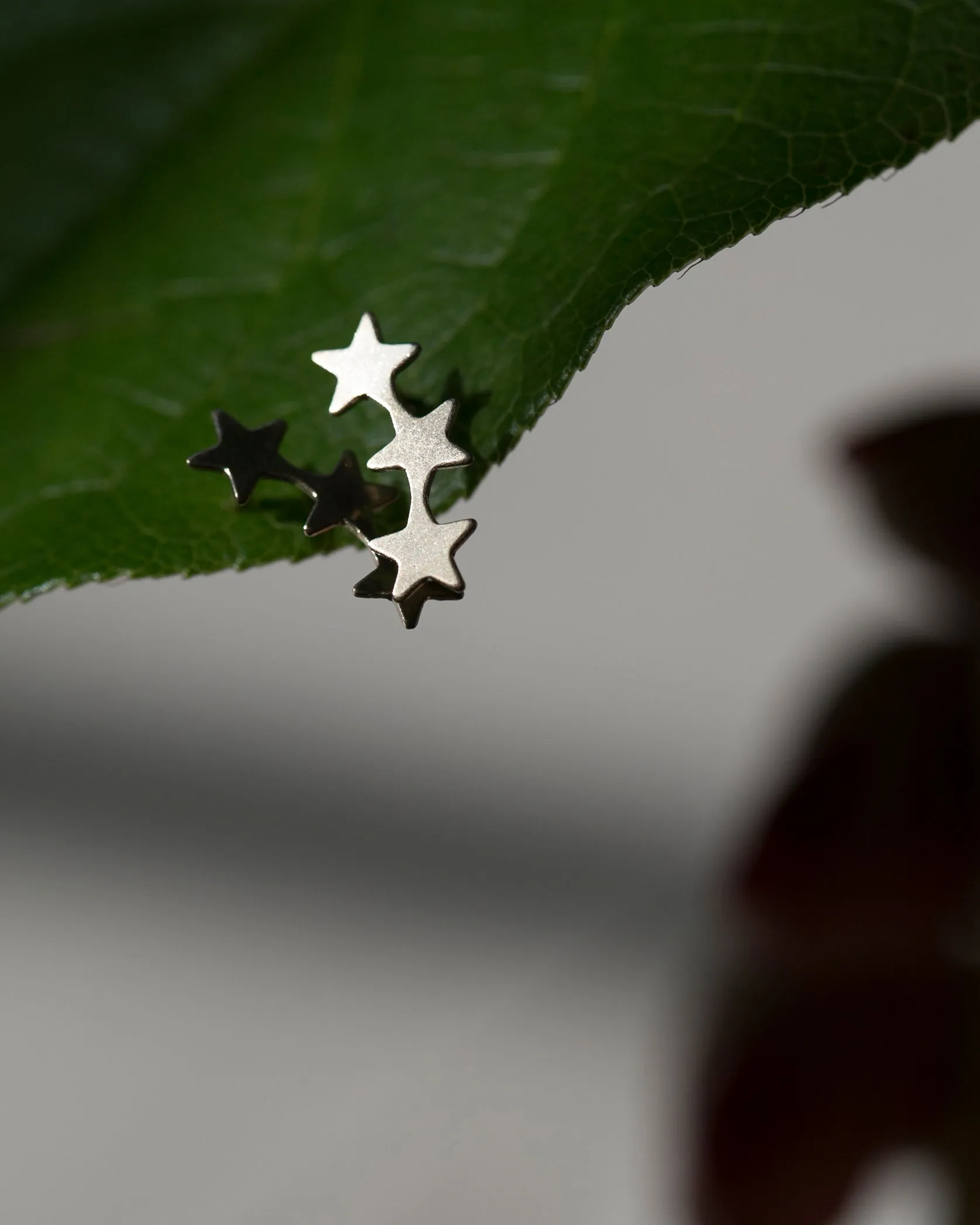 14k Star Climber Earrings
