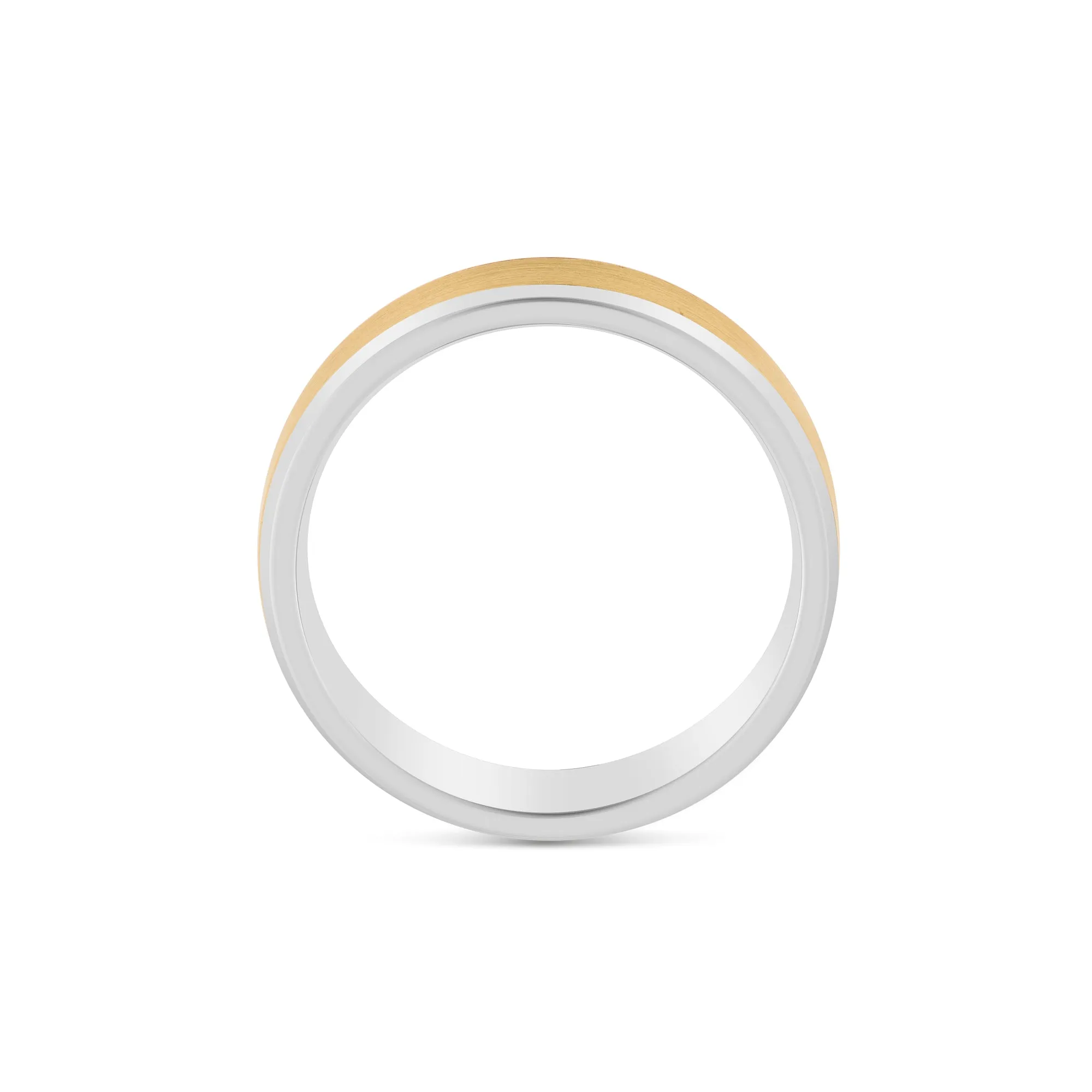 14K Two Tone Gold Band Ring