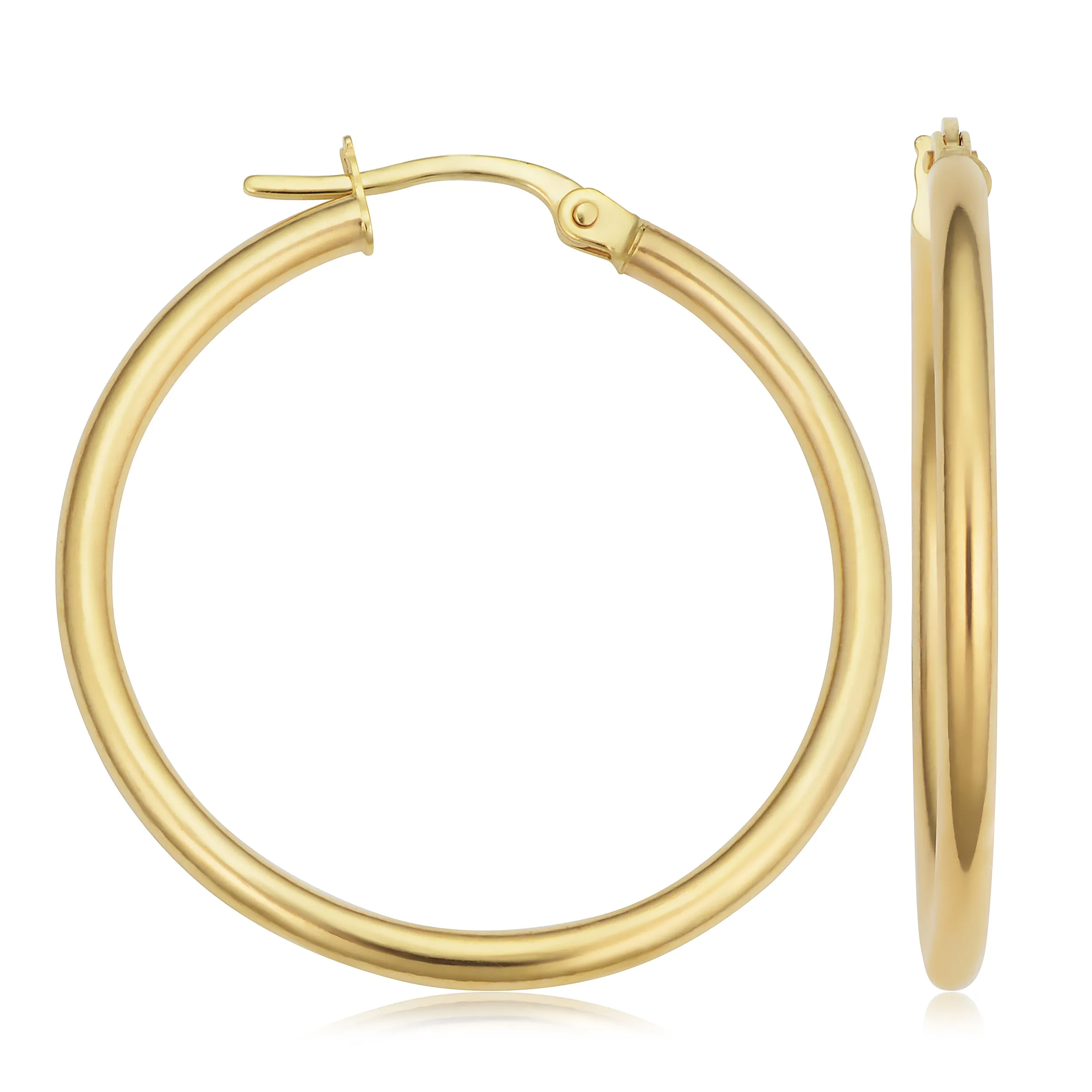 14k Yellow Gold Hoop Earrings (2x20 mm)