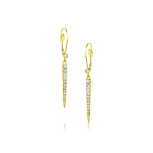 14kt Yellow Gold 0.36ctw Diamond Pointed Drop Earrings
