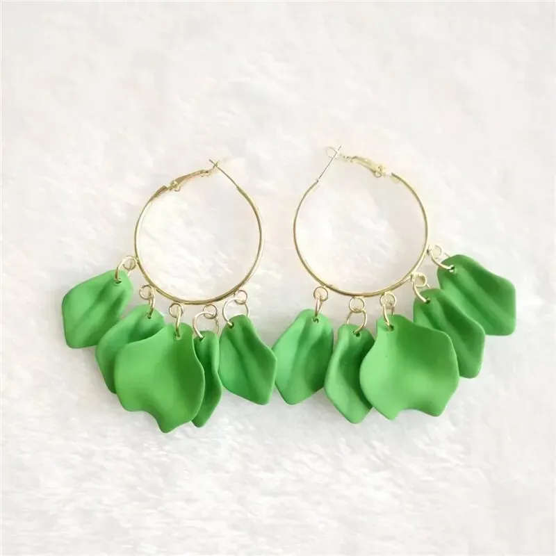 18 Colors Petals Flower Earrings ABS