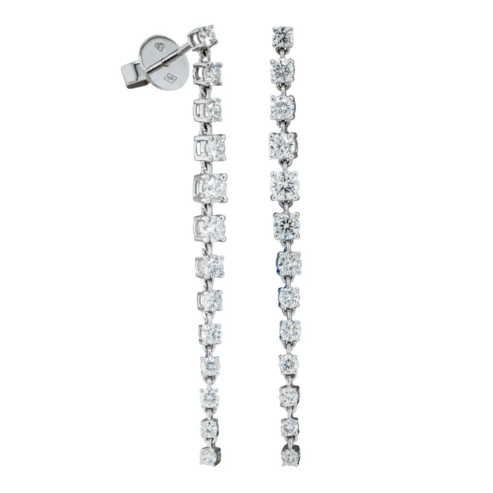 18ct White Gold 1.32ct Diamond Drop Earrings