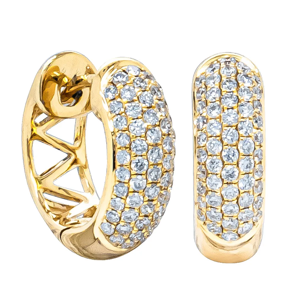 18ct Yellow Gold .46ct  Diamond Earrings