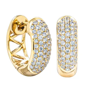 18ct Yellow Gold .46ct  Diamond Earrings