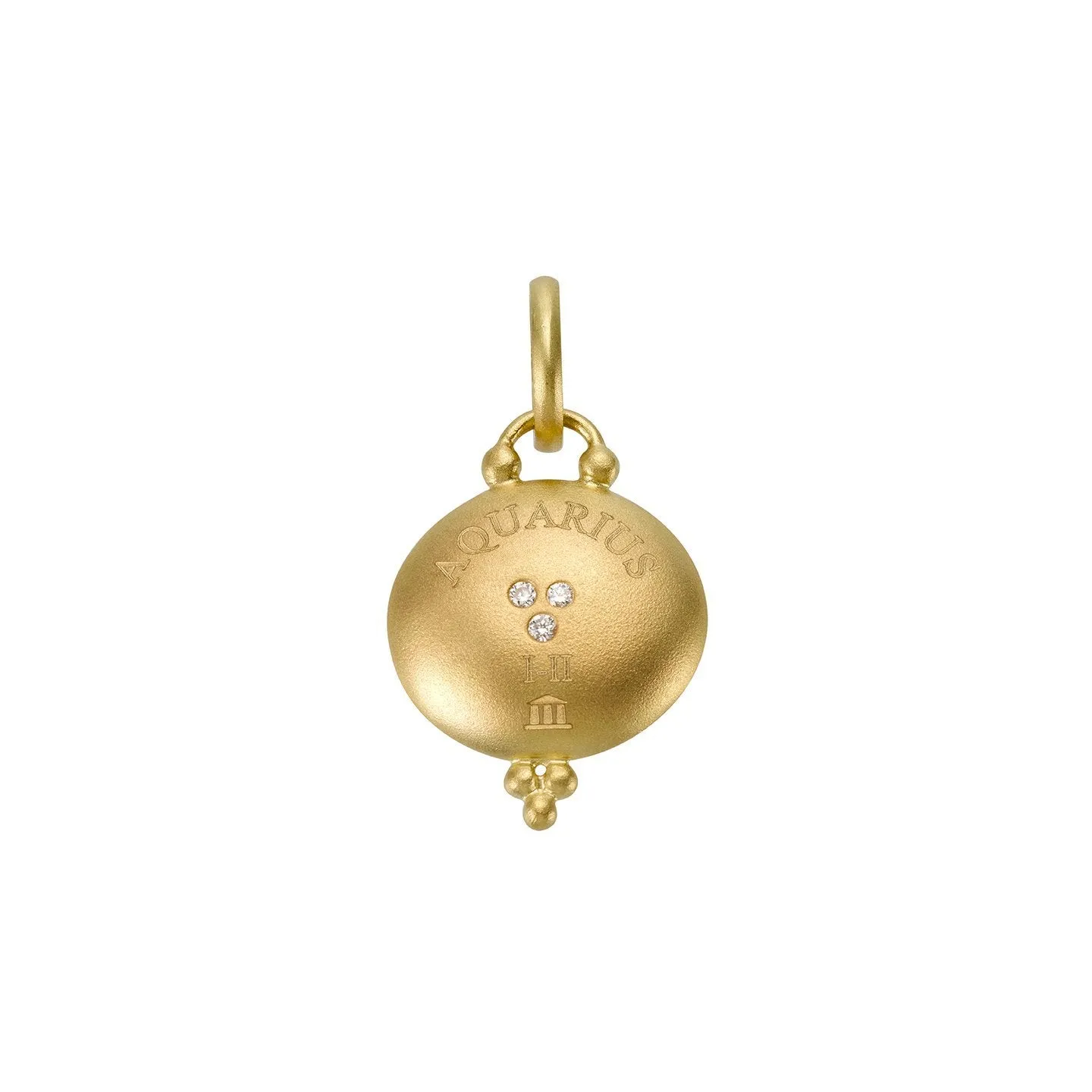 18K Aquarius Zodiac Pendant