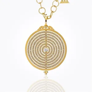 18K Eight Ring Tolomeo Pendant with diamond