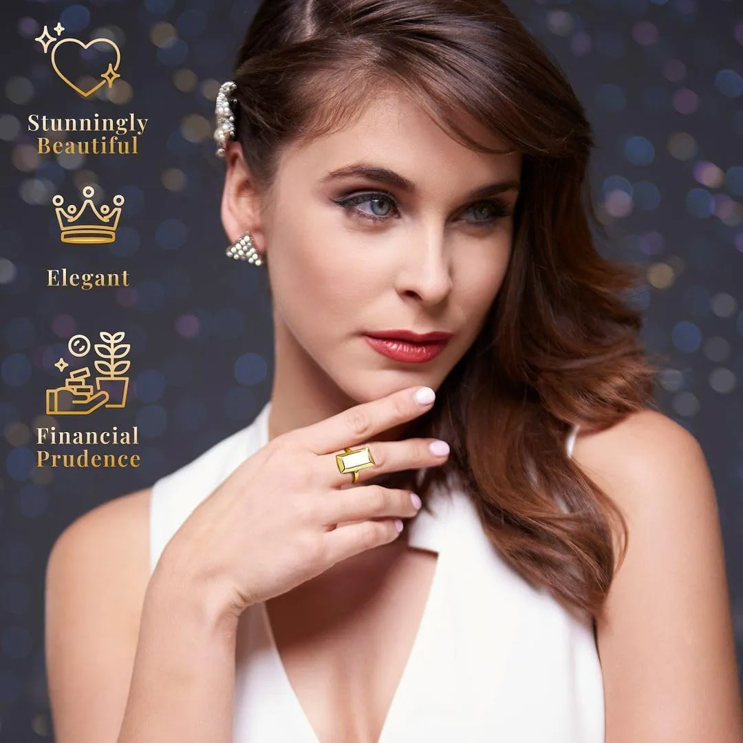 18k Gold Ring 2.5 Grams Real Yellow Bar Solid Gold Rings for Women - Wedding Anniversary Engagement Jewelry Birthday Gifts for Her