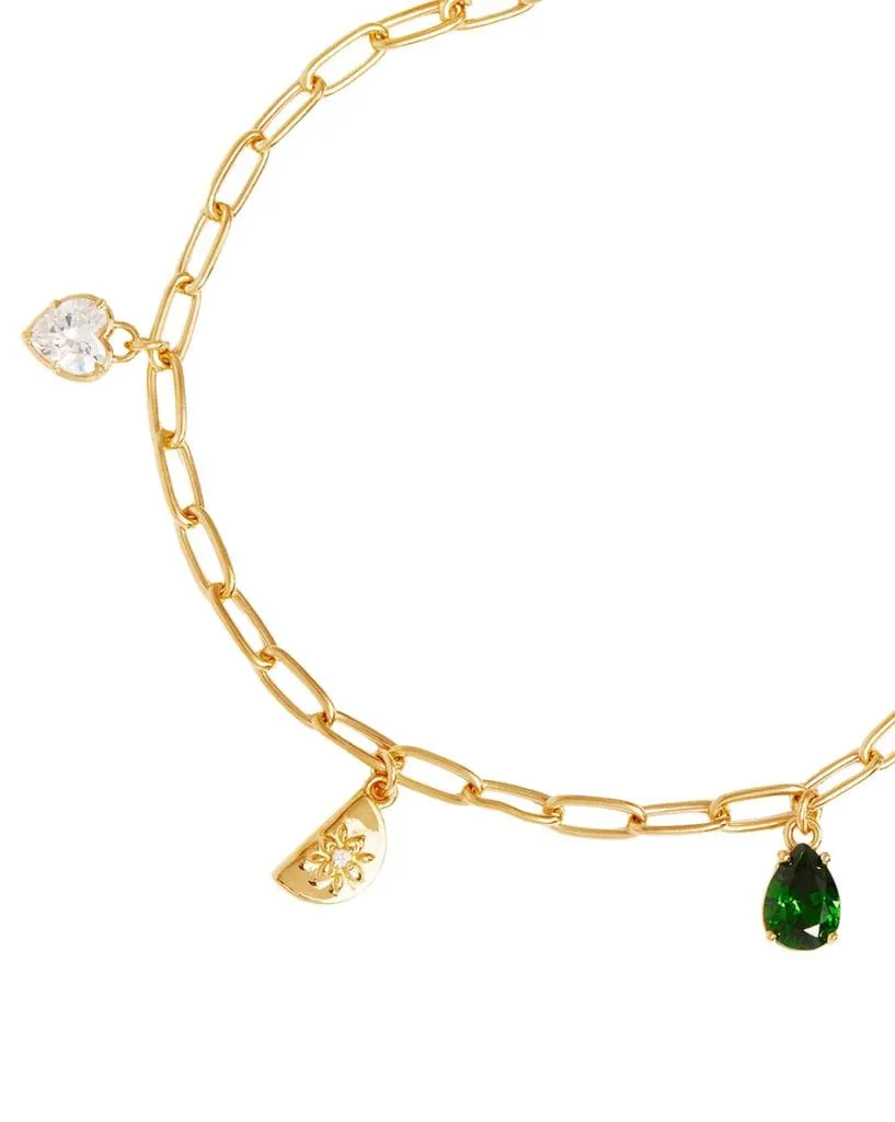 18k Gold Vermeil Wanderlust Charm Bracelet