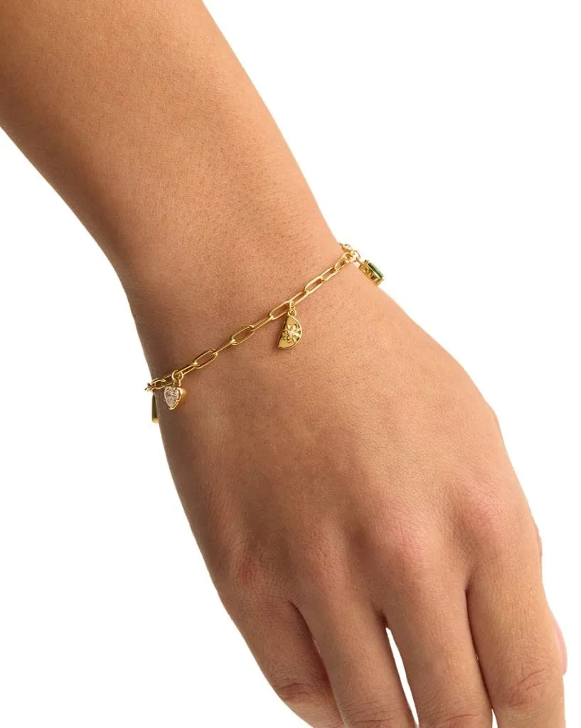 18k Gold Vermeil Wanderlust Charm Bracelet