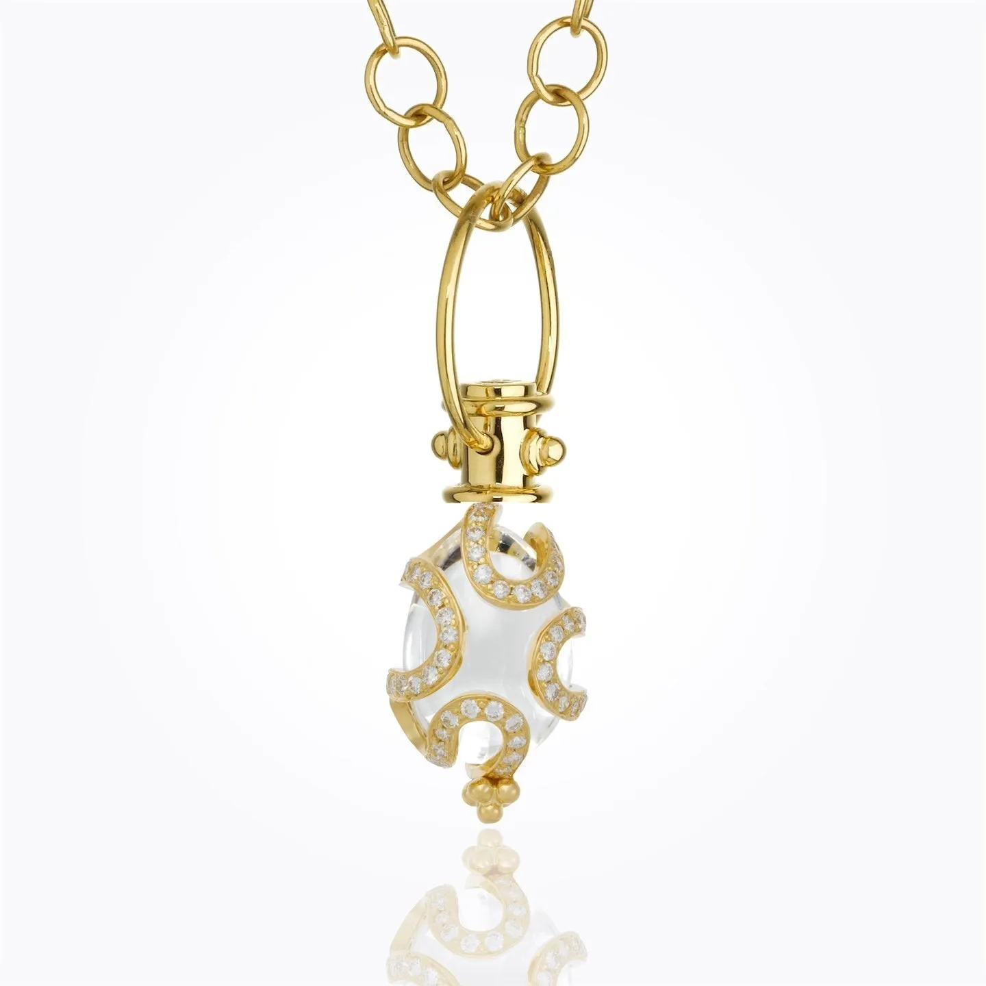 18K Matisse Amulet with rock crystal - 16x11mm