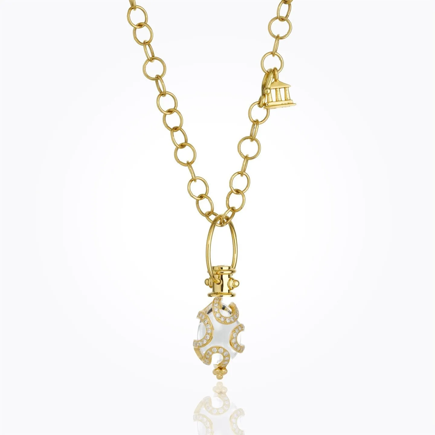 18K Matisse Amulet with rock crystal - 16x11mm