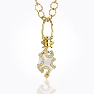 18K Matisse Amulet with rock crystal - 16x11mm