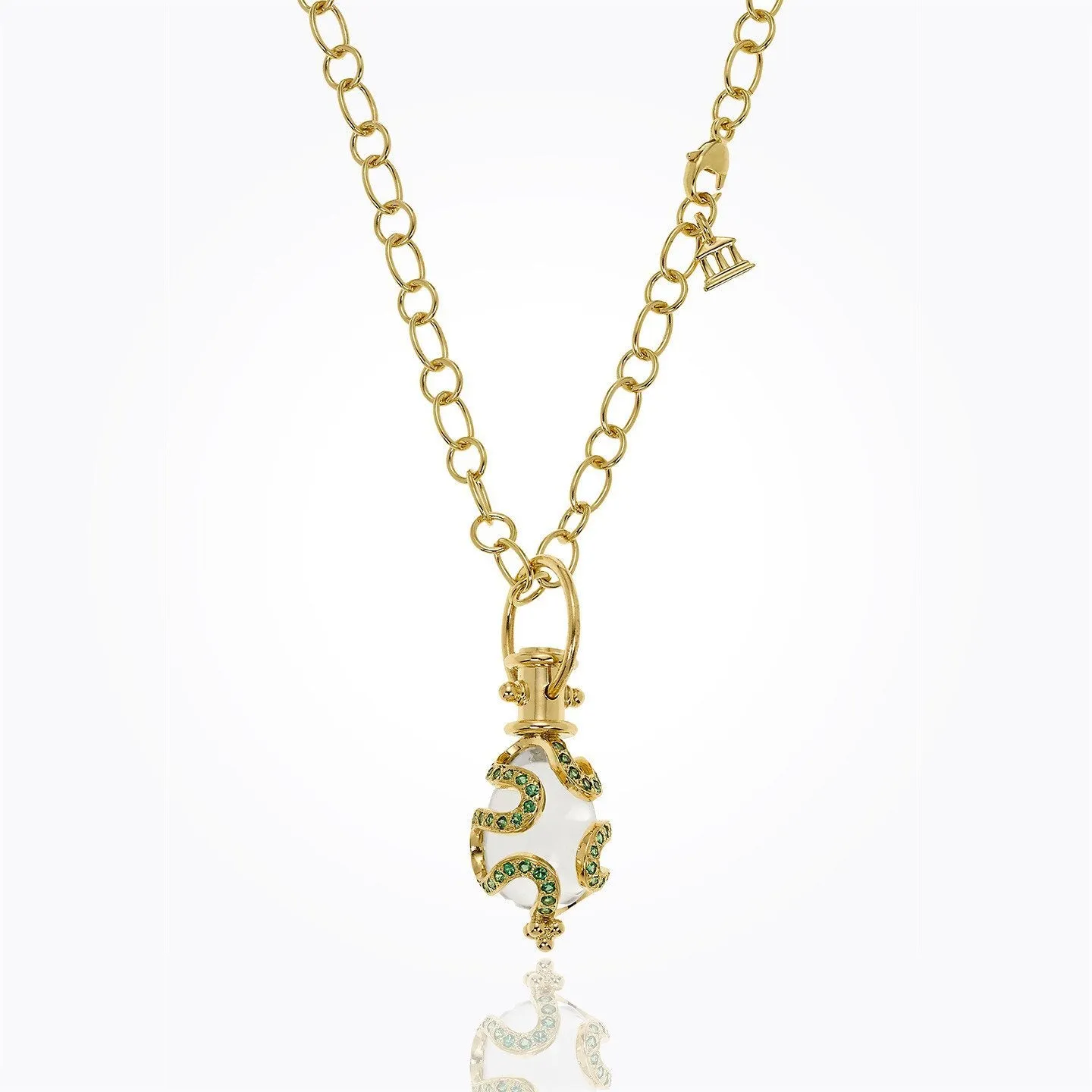 18K Matisse Amulet with rock crystal - 16x11mm