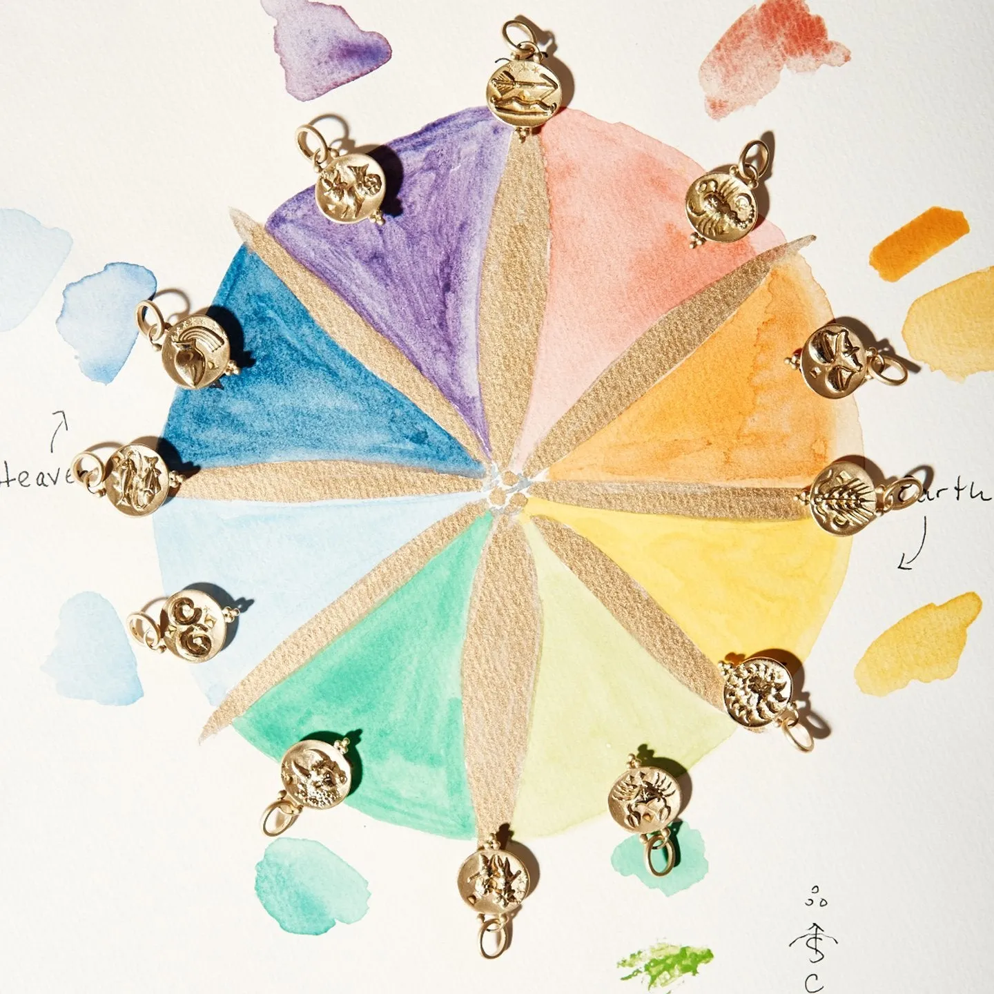 18K Taurus Zodiac Pendant