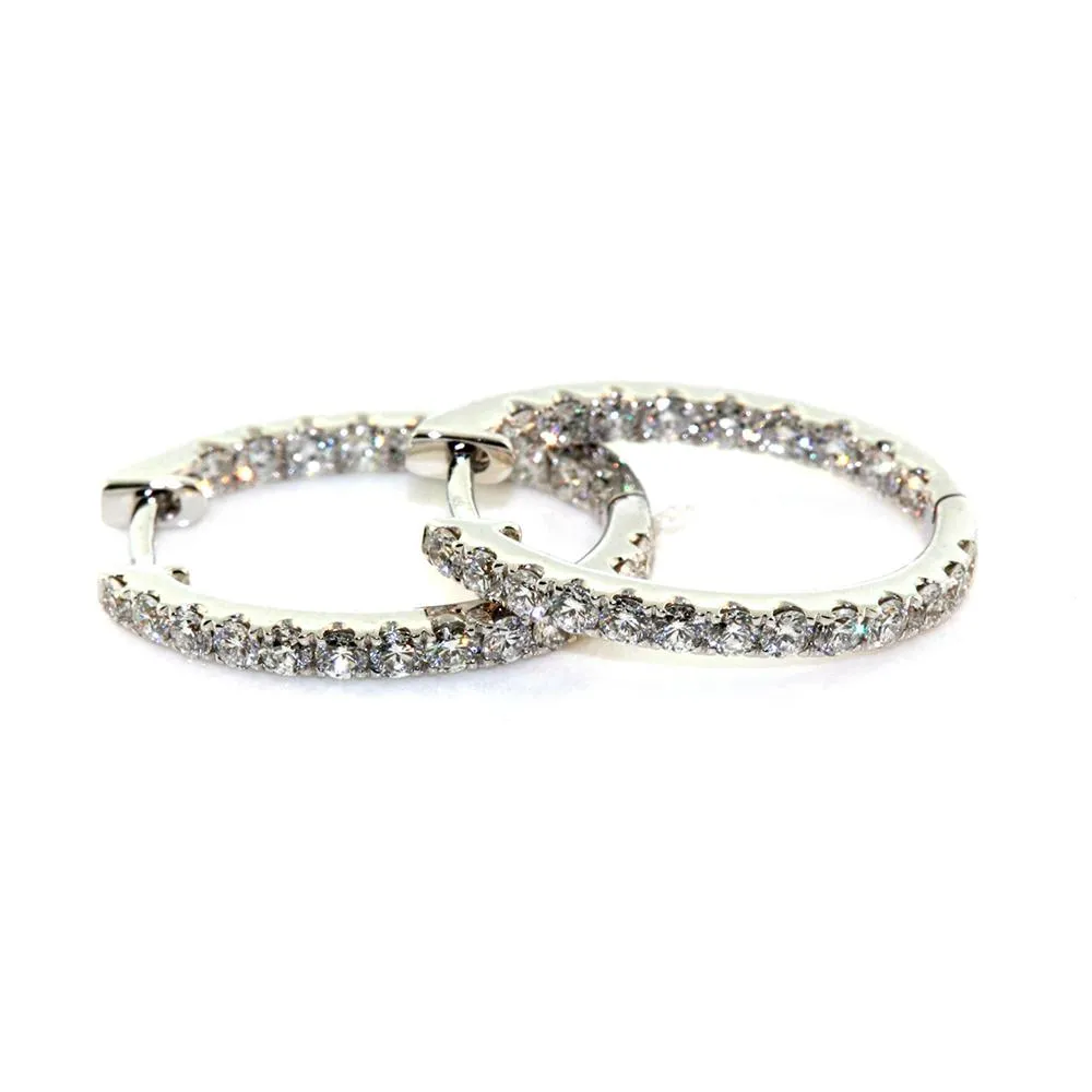 1ct Diamond Hoops