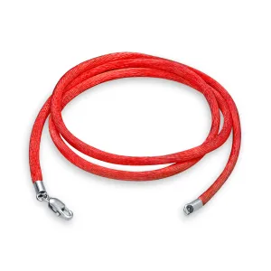 1MM Satin Silk Chain Necklace Cord with Silver Lobster Clasp Various Colors