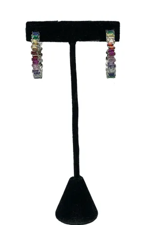 1" Multi Color Baguette Hoops