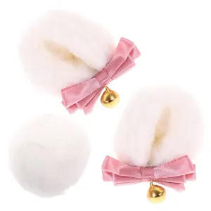 1set Bear Ears Hair Clip and Tail Set Adorable Cosplay Accessories for Festivals Halloween and Themed Parties Soft Cloth Material for Comfort and Style for Girls and Women