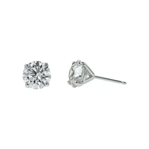 2.50ct Round Brilliant Diamond Stud Earrings in 14K White Gold