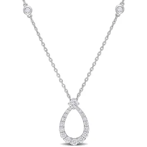 2/5ctw Diamond White Gold Pendant Necklace