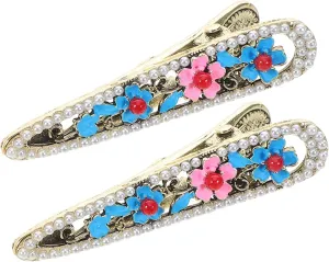 2pcs Chinese Style Barrettes for Women Elegant Hair Accessories for Weddings Parties and Everyday Use Portable and Heritage Inspired Design