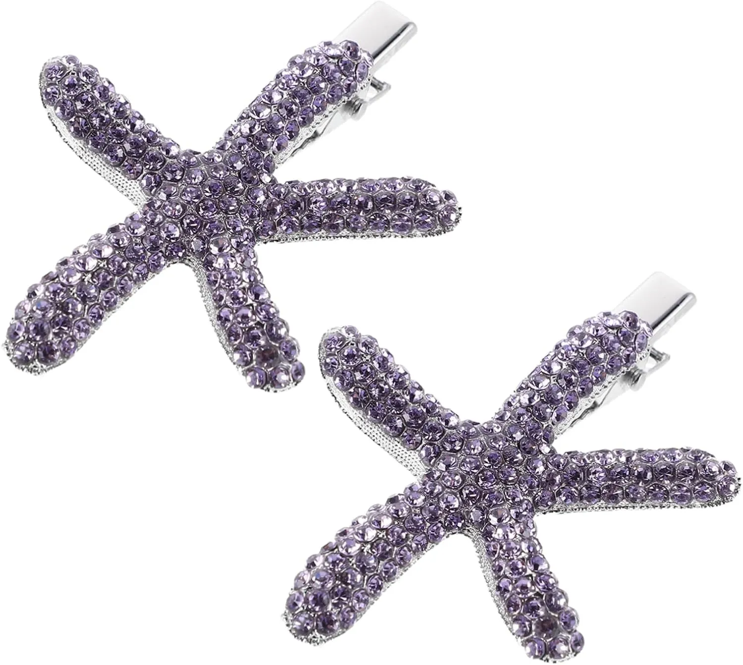 2pcs Cute Rhinestone Hair Accessories for Women Secure Grip Barrette for Wedding Party Everyday Style