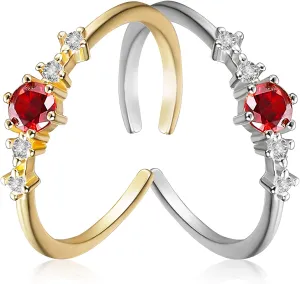 2pcs Gemstone Ring for Women Sterling Diamond Oval Ladies Engagement Couples Promise Rings Delicate Rings Gems Ring Wedding Rings Wedding Jewelry Silver