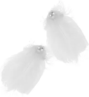 2pcs Plume Hair Clips Lightweight Decorative Alligator Hair Accessories for Women for Weddings and Special Occasions Charming Design White