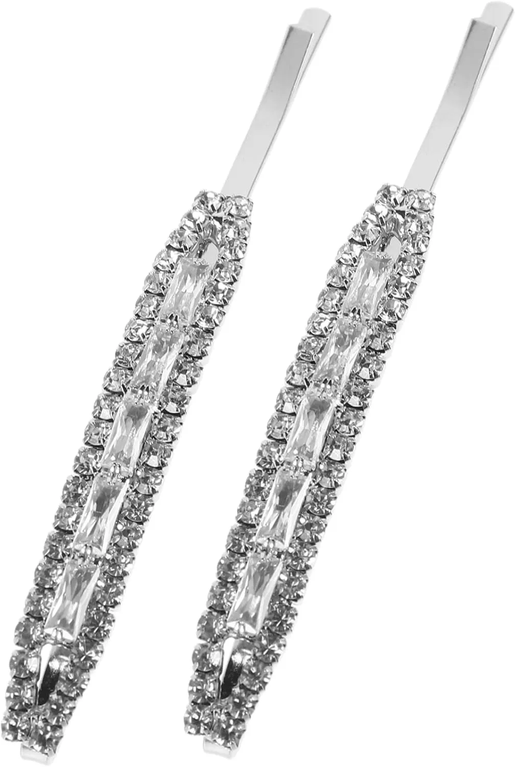 2pcs Sparkly Rhinestone Hair Barrettes for Women Stylish Snap Hair Clips for Weddings and Special Events Secure Grip for Fashionable Hairdos Classic Design for Any Outfit