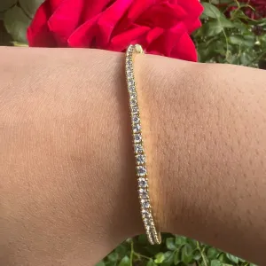 3CT Total Weight Round Lab Diamond Tennis Bracelet VS2 F