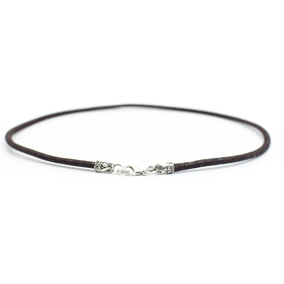 3MM Round Brown Cork Necklace