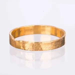 3mm Yellow Gold Textured Band