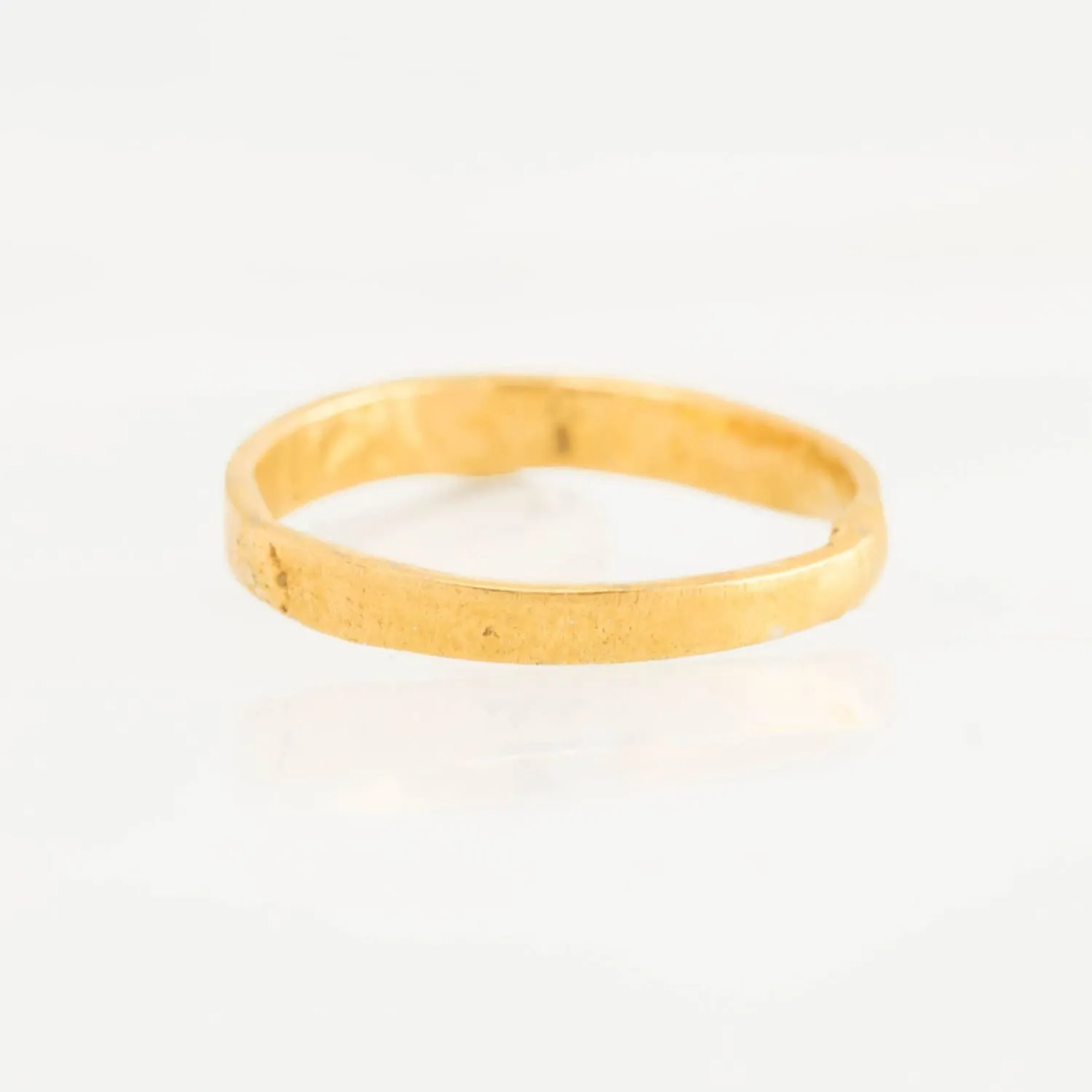 3mm Yellow Gold Textured Band