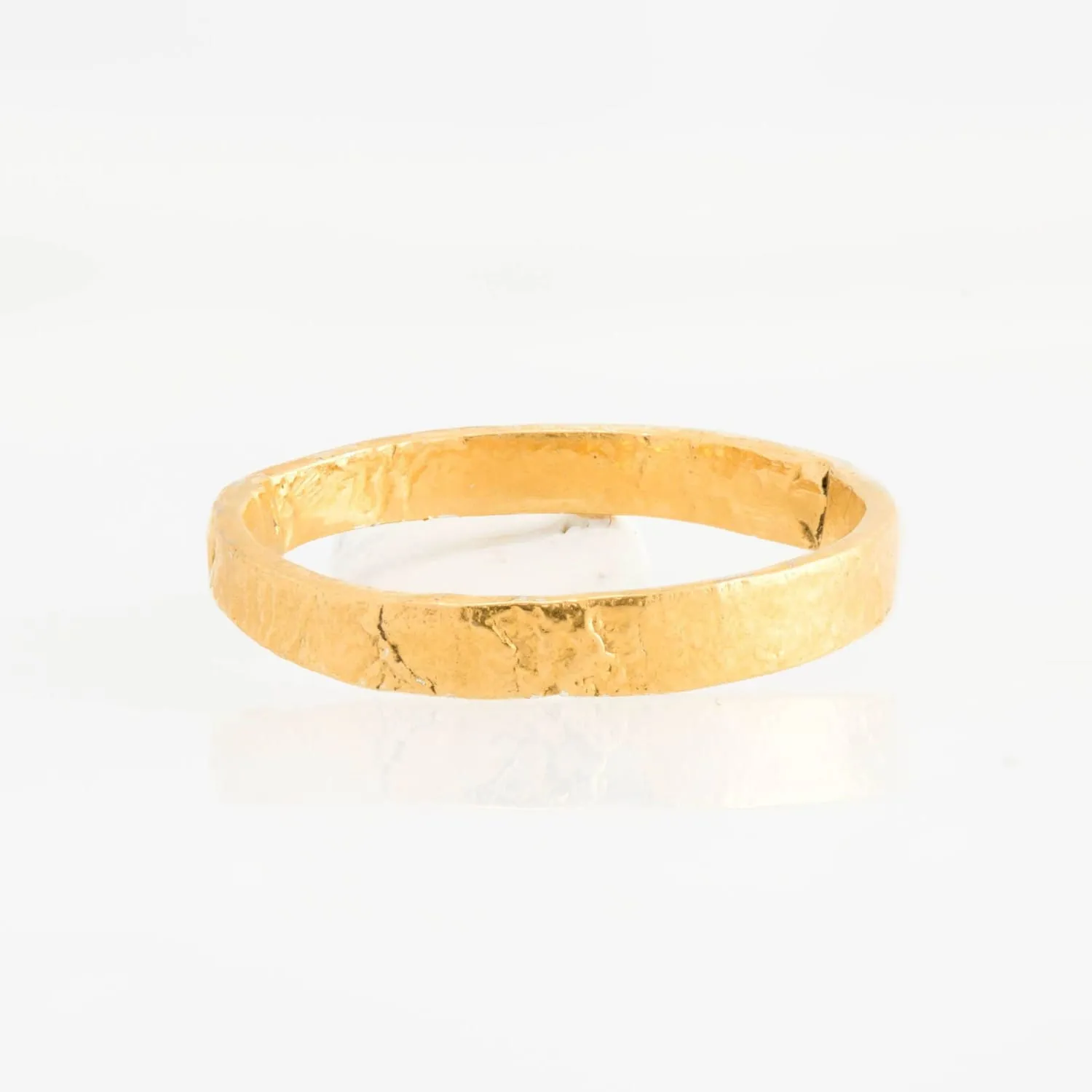 3mm Yellow Gold Textured Band