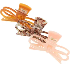3pcs Bow Hollow Hair Claw Clips for Women Elegant Hair Accessories Stylish